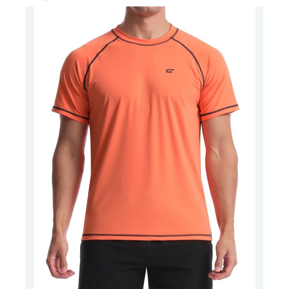 EzRun XL Men's Rash Guard Swim Shirts Summer UPF 50+ UV Sun Protection